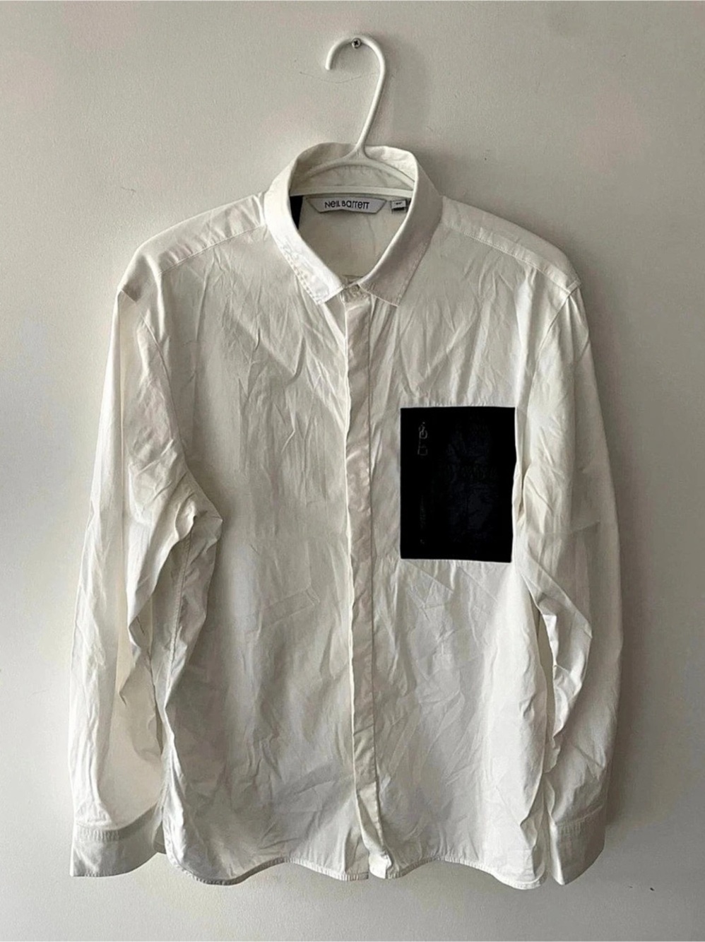 Neil Barrett Mens Button Up Loose Fit Shirt Size S